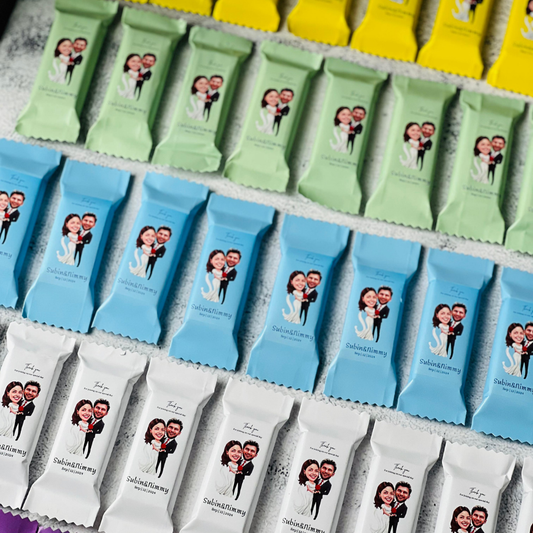 Personalized Wedding Return Favor - Chocolate with Name & Photo