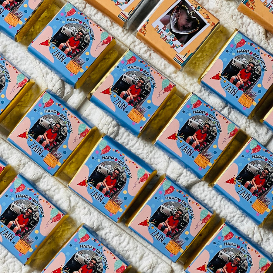 Customised Name & Photo Chocolate for Birthday
