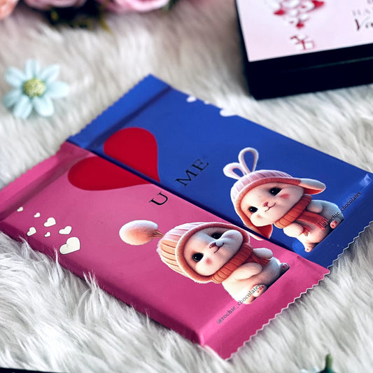 Couple Chocolates Bar for a Sweet Valentine’s Celebration! Set of 2 Chocolates