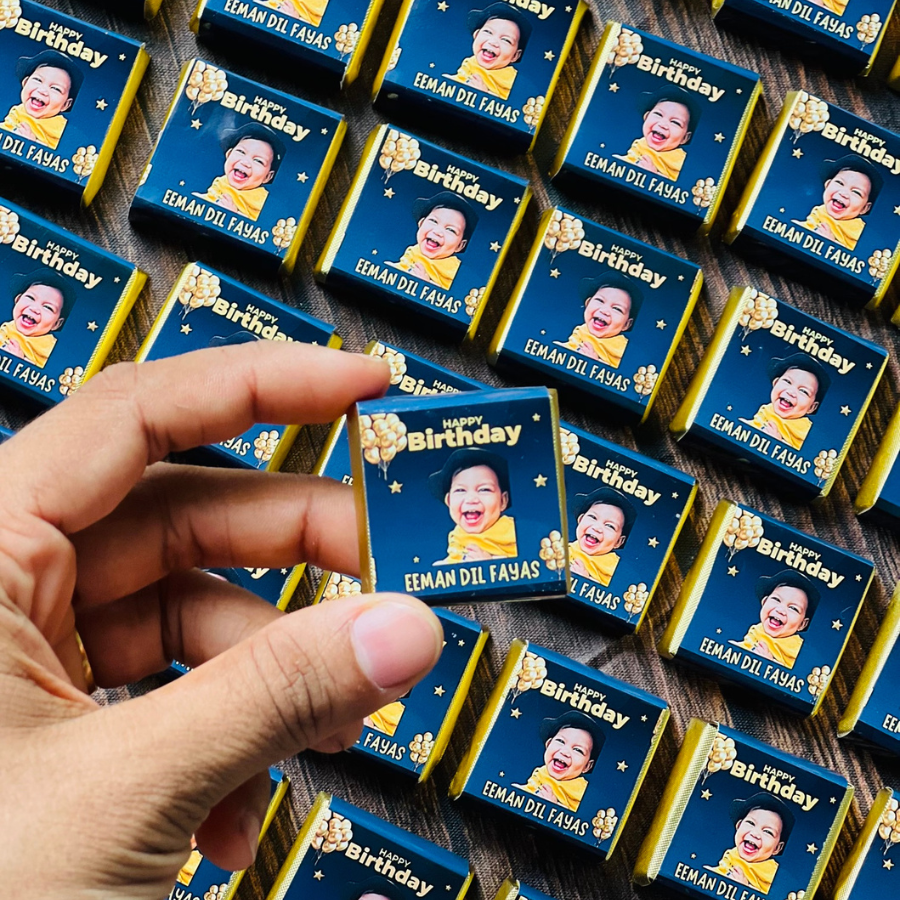 Customised Name & Photo Chocolate for Birthday