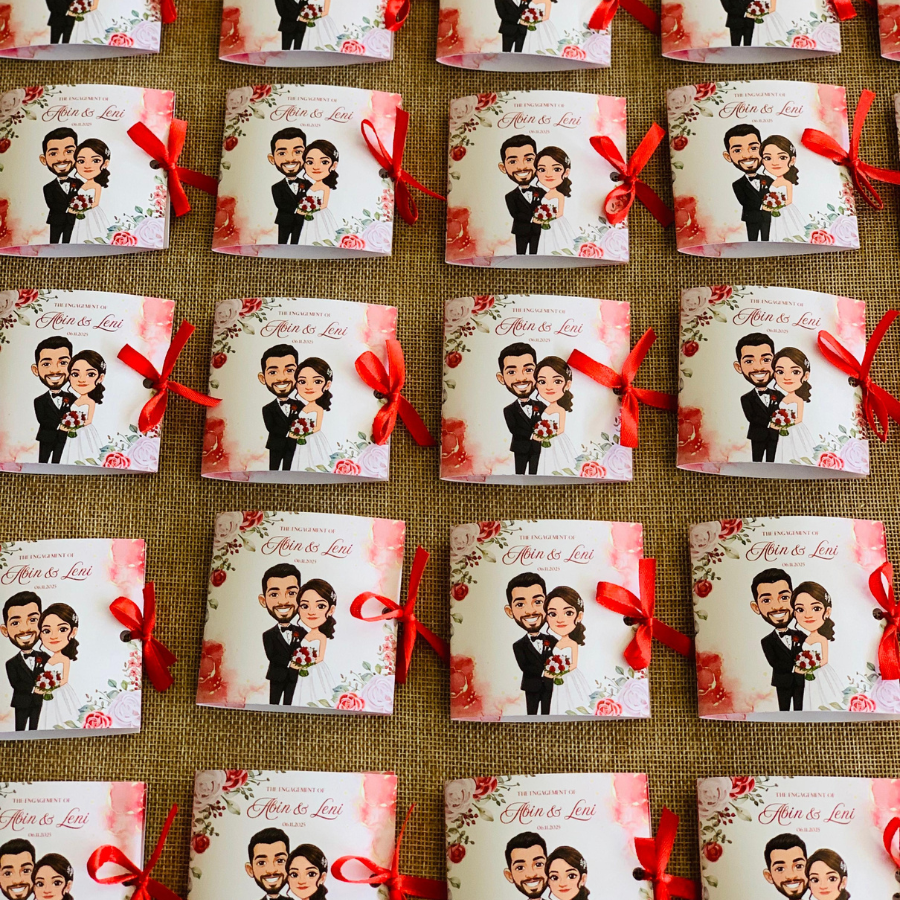 Custom Event Return Favour – Premium Mini Chocolate Card