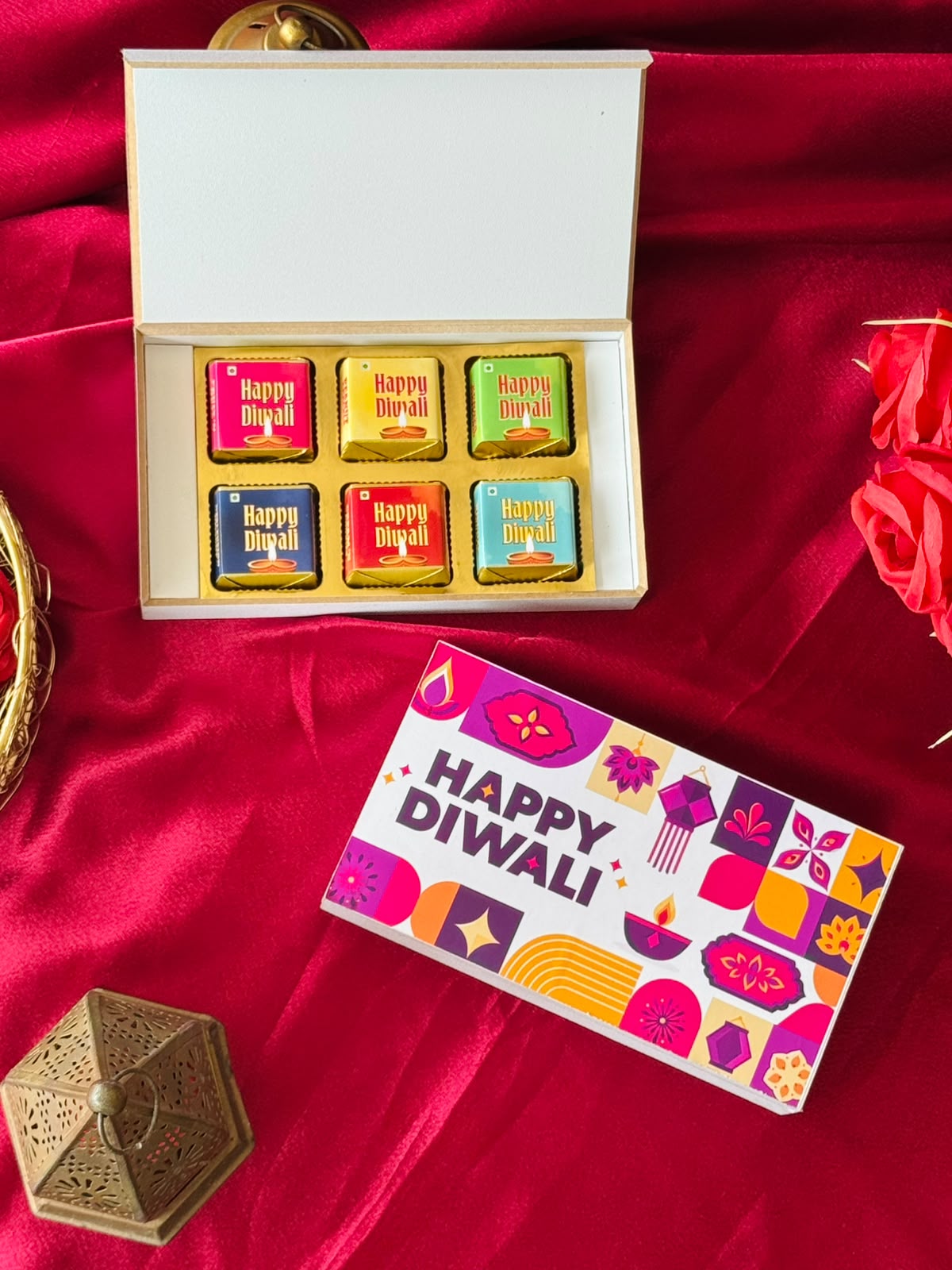 Diwali Handcrafted Chocolate Gift Box (6-Piece Festive Assortment)