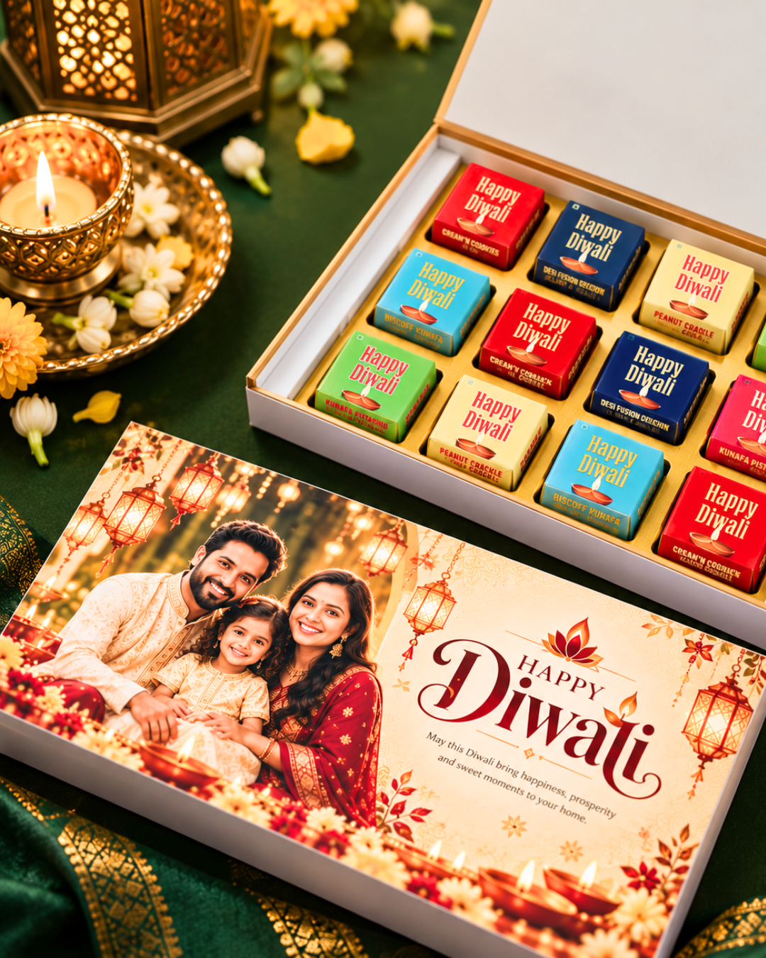 Our Family, Our Diwali – Personalised Photo Chocolate Box