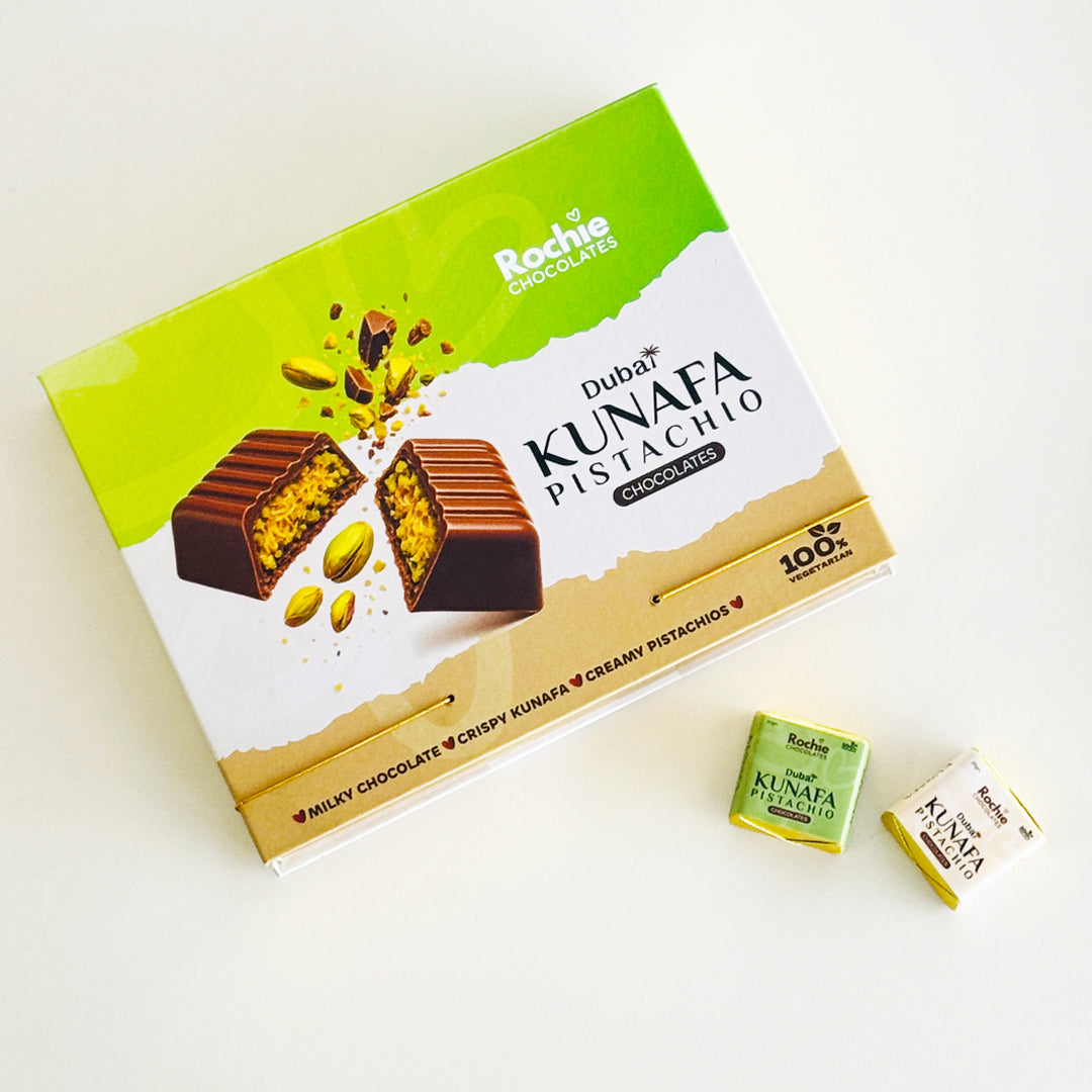 Viral Kunafa Pistachio Chocolates – Double Delight 12-Piece Gift Box