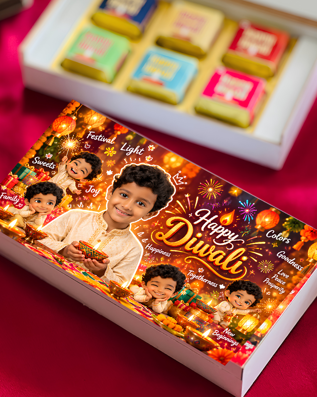 Toon Your Diwali – Personalised Cartoon Photo Chocolate Box