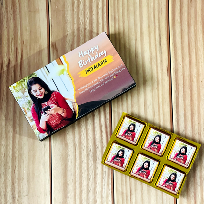 Custom Photo Birthday Chocolate Gift Box for Her
