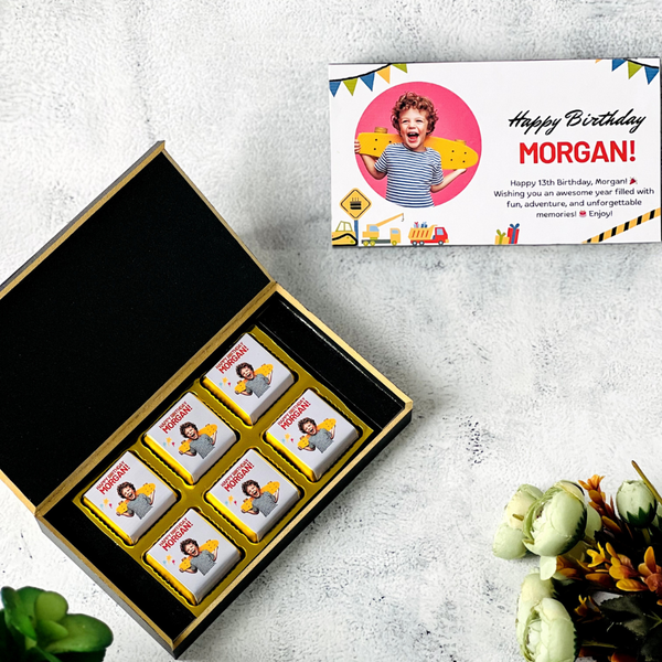 Custom Photo Birthday Chocolate Gift Box – Perfect for Boys & Girls