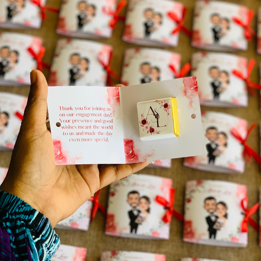 Custom Event Return Favour – Premium Mini Chocolate Card