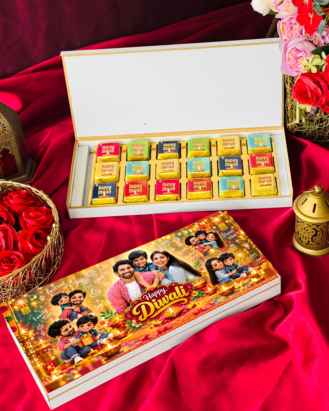 Toon Your Diwali – Personalised Cartoon Photo Chocolate Box