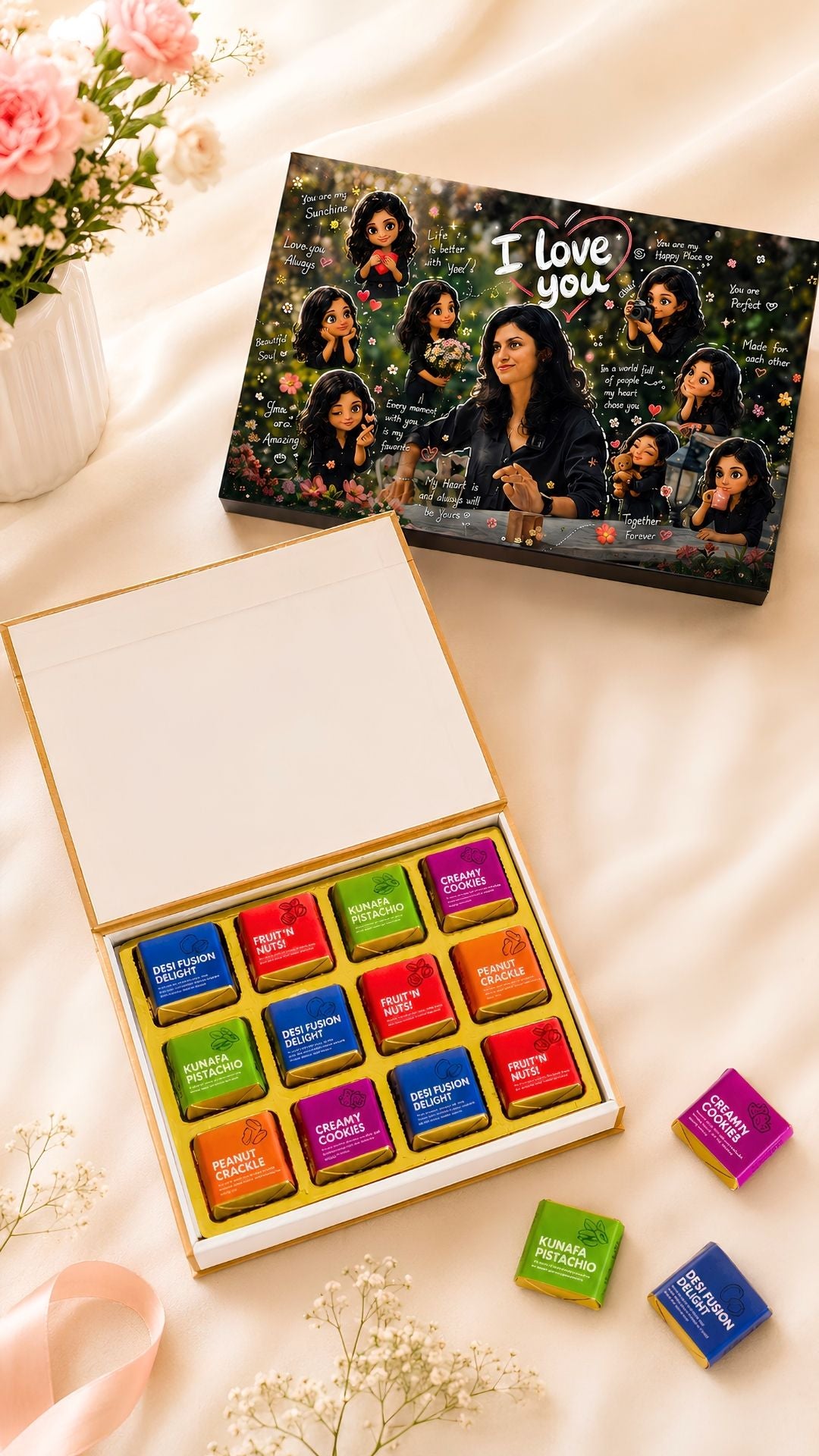 Love Chocolate Gift Box – Personalized Handcrafted Assorted Chocolates