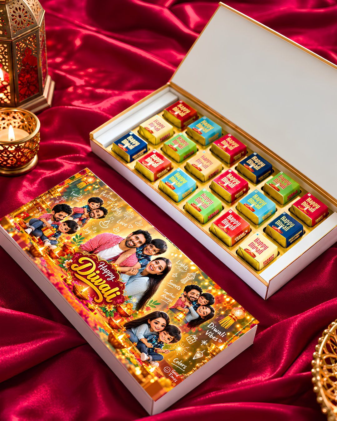 Toon Your Diwali – Personalised Cartoon Photo Chocolate Box