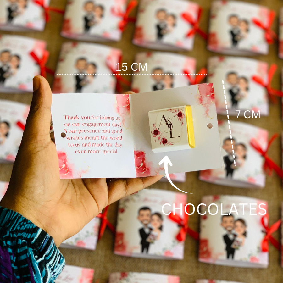 Custom Event Return Favour – Premium Mini Chocolate Card