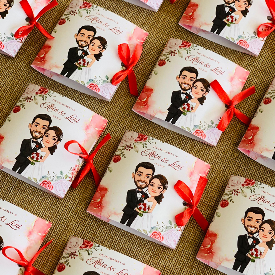 Custom Event Return Favour – Premium Mini Chocolate Card