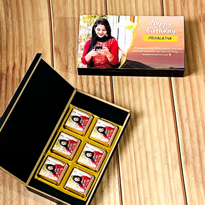 Custom Photo Birthday Chocolate Gift Box for Her