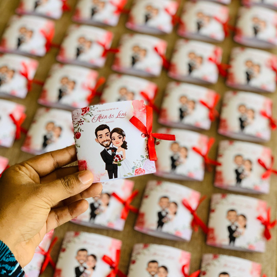 Custom Event Return Favour – Premium Mini Chocolate Card