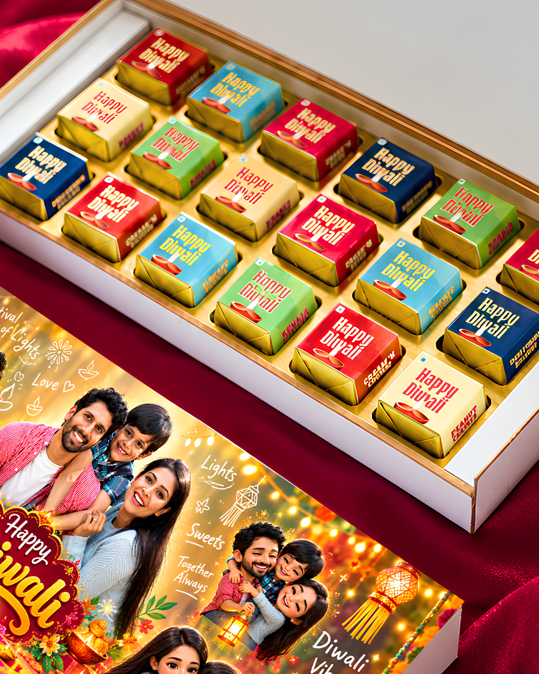 Toon Your Diwali – Personalised Cartoon Photo Chocolate Box