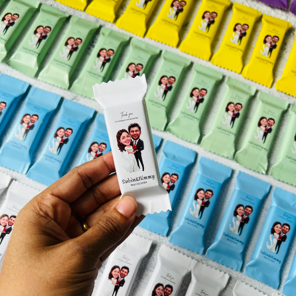 Personalized Wedding Return Favor  - Chocolate with Name & Photo