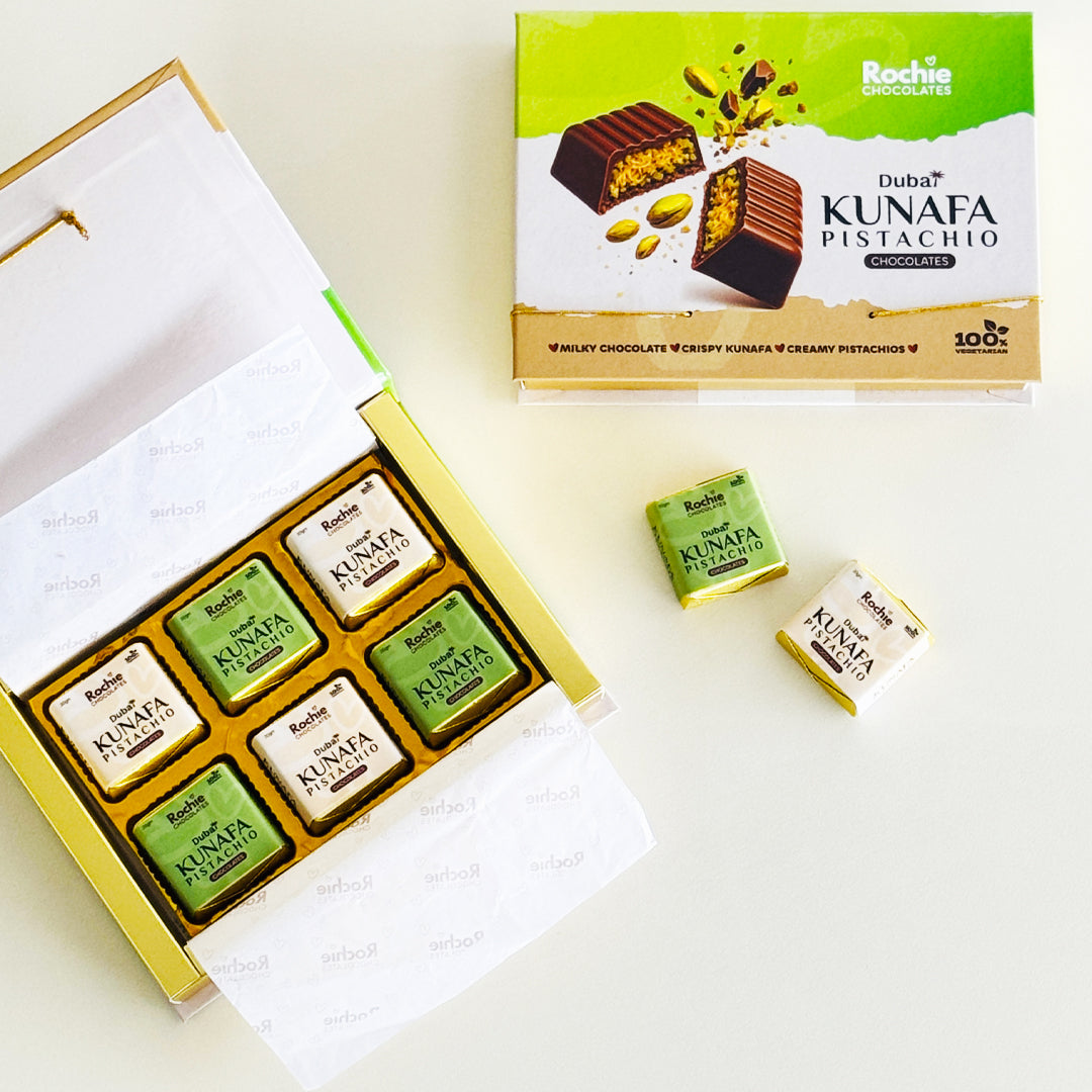 Viral Kunafa Pistachio Chocolates Gold Edition Box