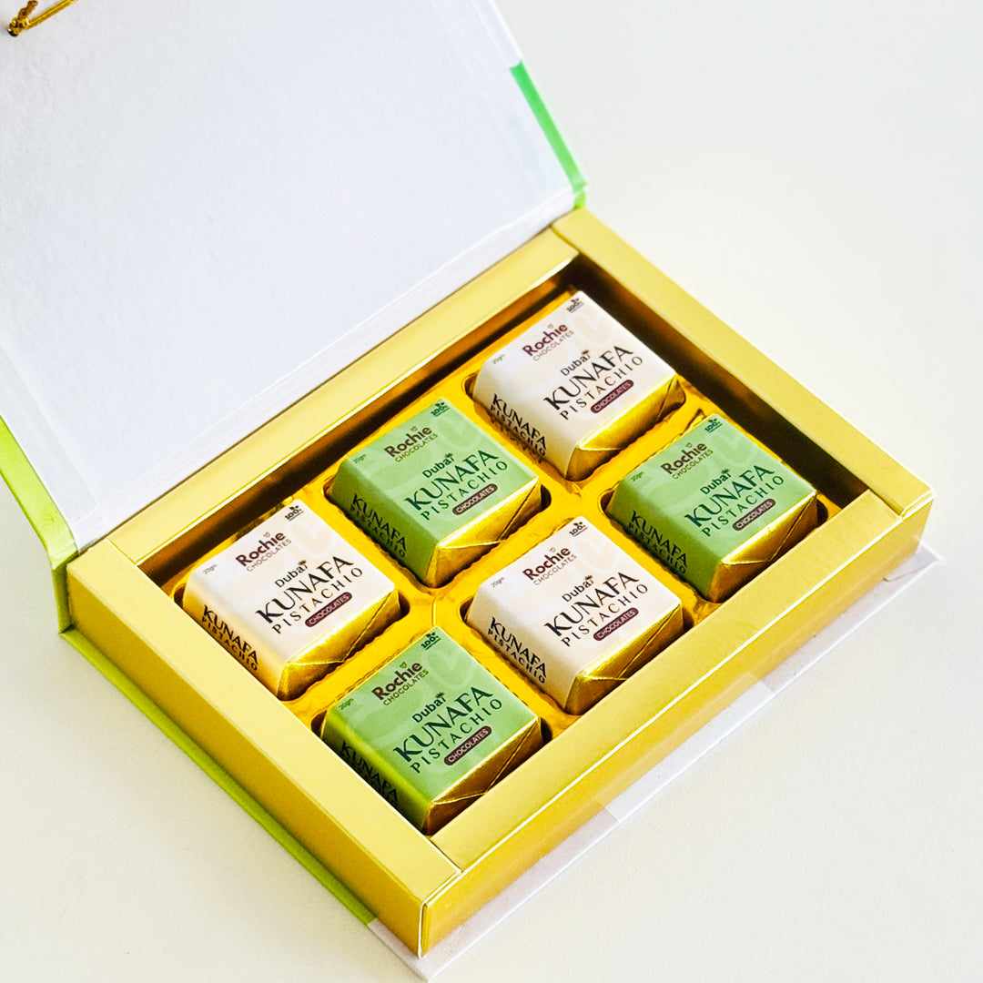 Viral Kunafa Pistachio Chocolates Gold Edition Box