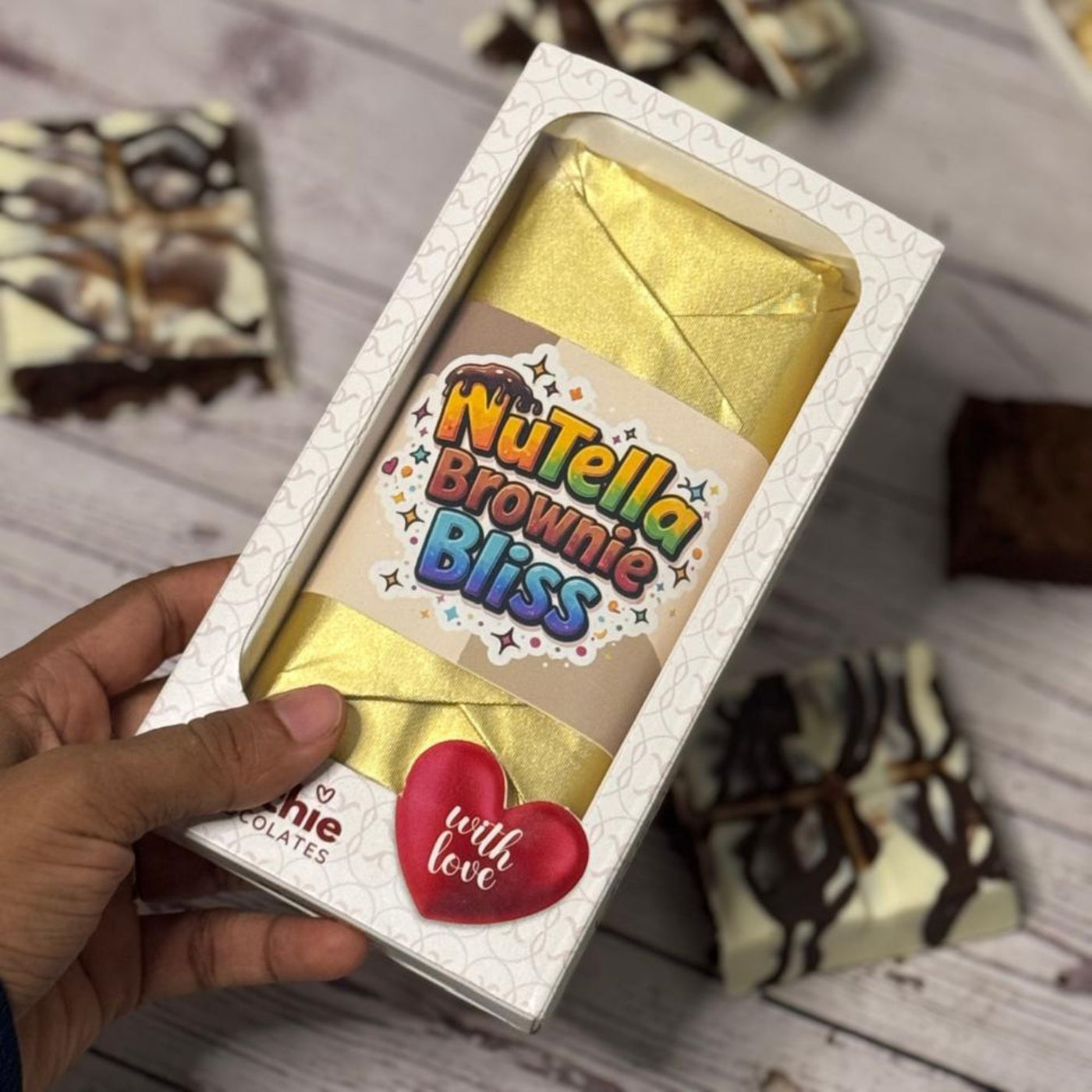 Nutella Brownie Bliss -Premium Chocolate Bar
