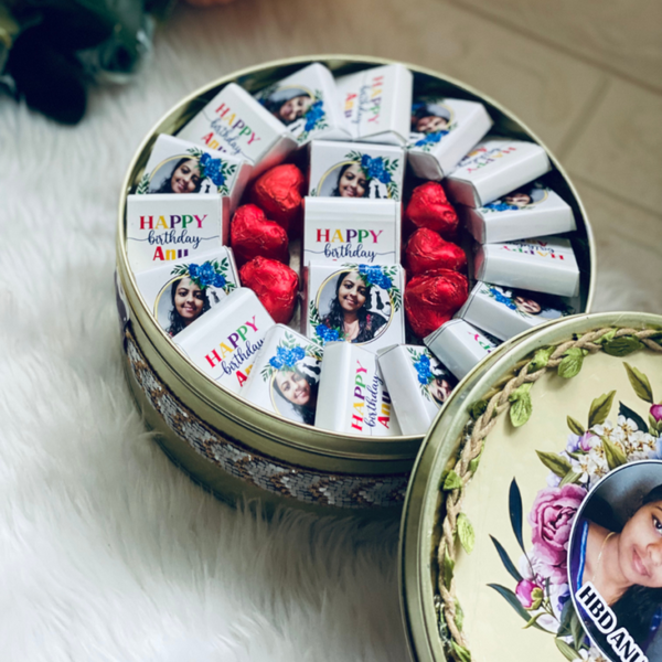 Personalized Anniversary Chocolate Gift Box – Custom Photo Chocolates