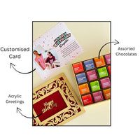 Gourmet Flavors Chocolate Box with Custom Photo Card – A Gift Full of Taste & Love