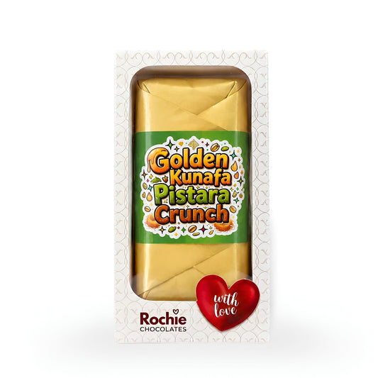 Golden Kunafa Pistara Crunch | Premium Chocolate Bar 🍫