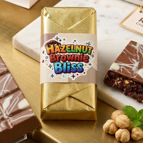Hazelnut Brownie Bliss – Premium Chocolate Bar 🍫