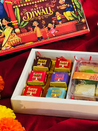 Happy Diwali Gift Box – Premium Chocolates, Sweets & Electric Diyas Set of 2
