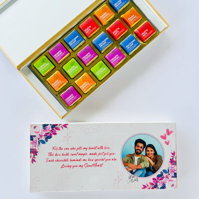 Personalized Romantic Chocolate Gift Box – Assorted Handcrafted Flavors