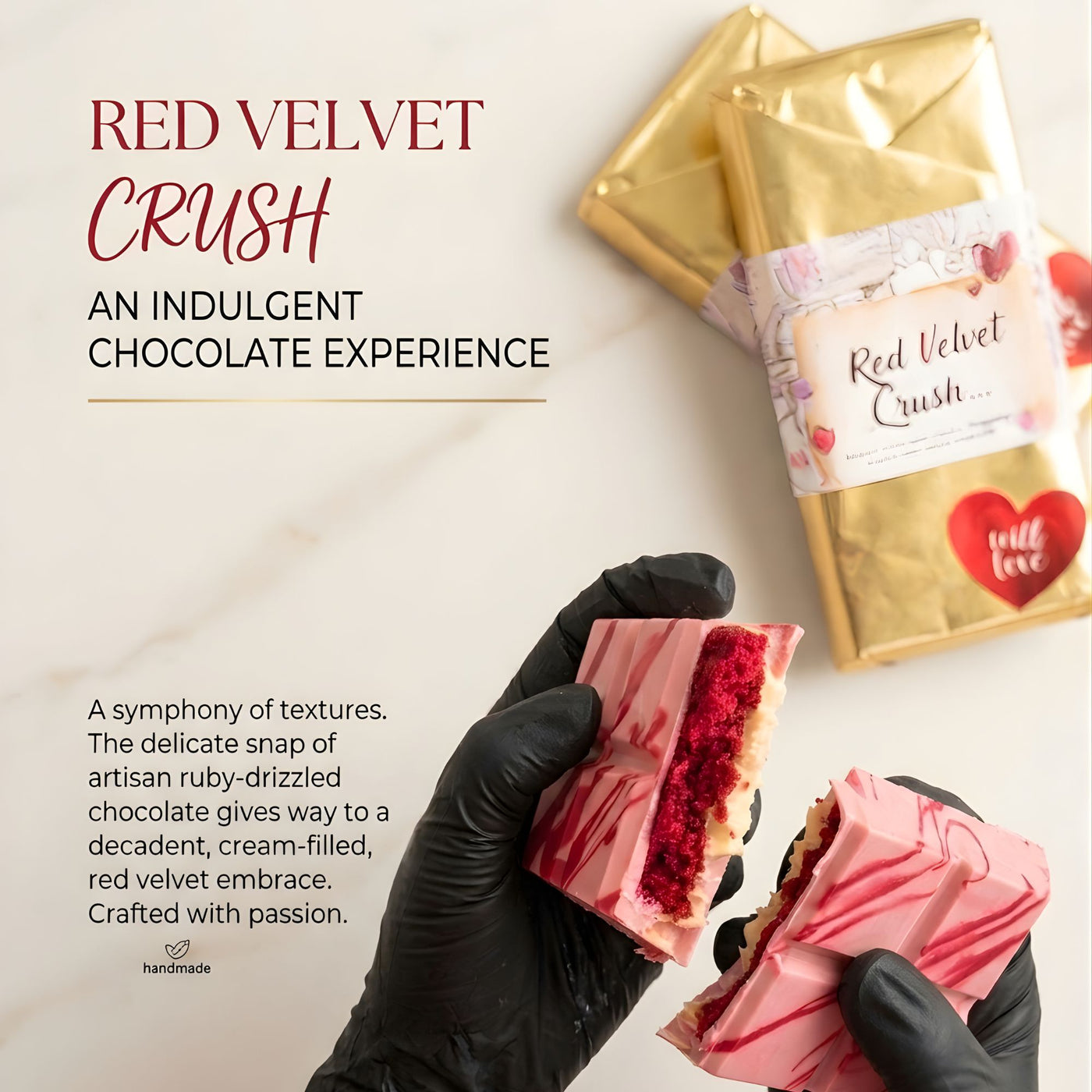 Red Velvet Crush – Premium Chocolate Bar 🍫